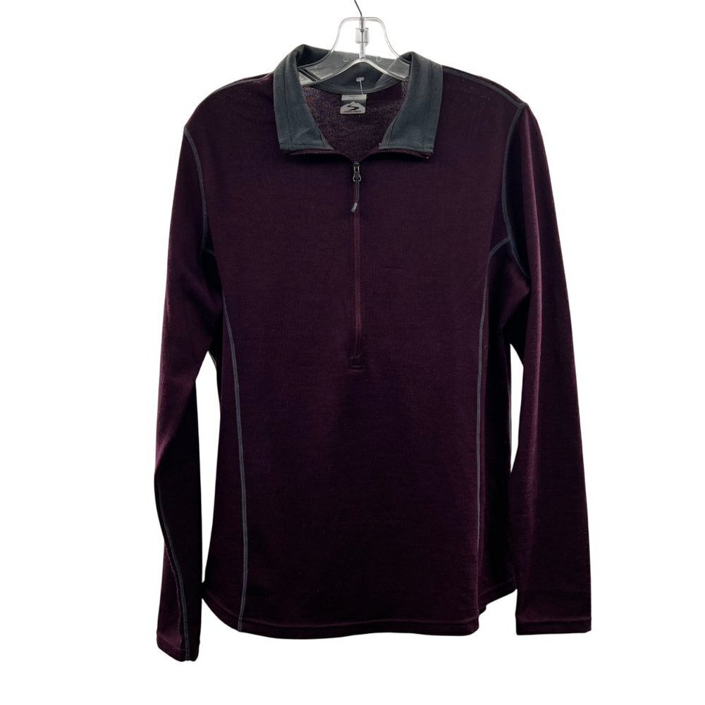 Storm Creek Women's Pullover Active Top 1/2 Zip Purple/Gray Size Large